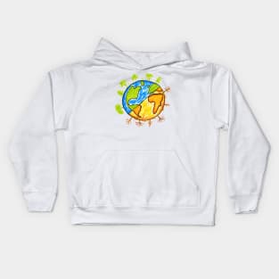 Save green planet Kids Hoodie